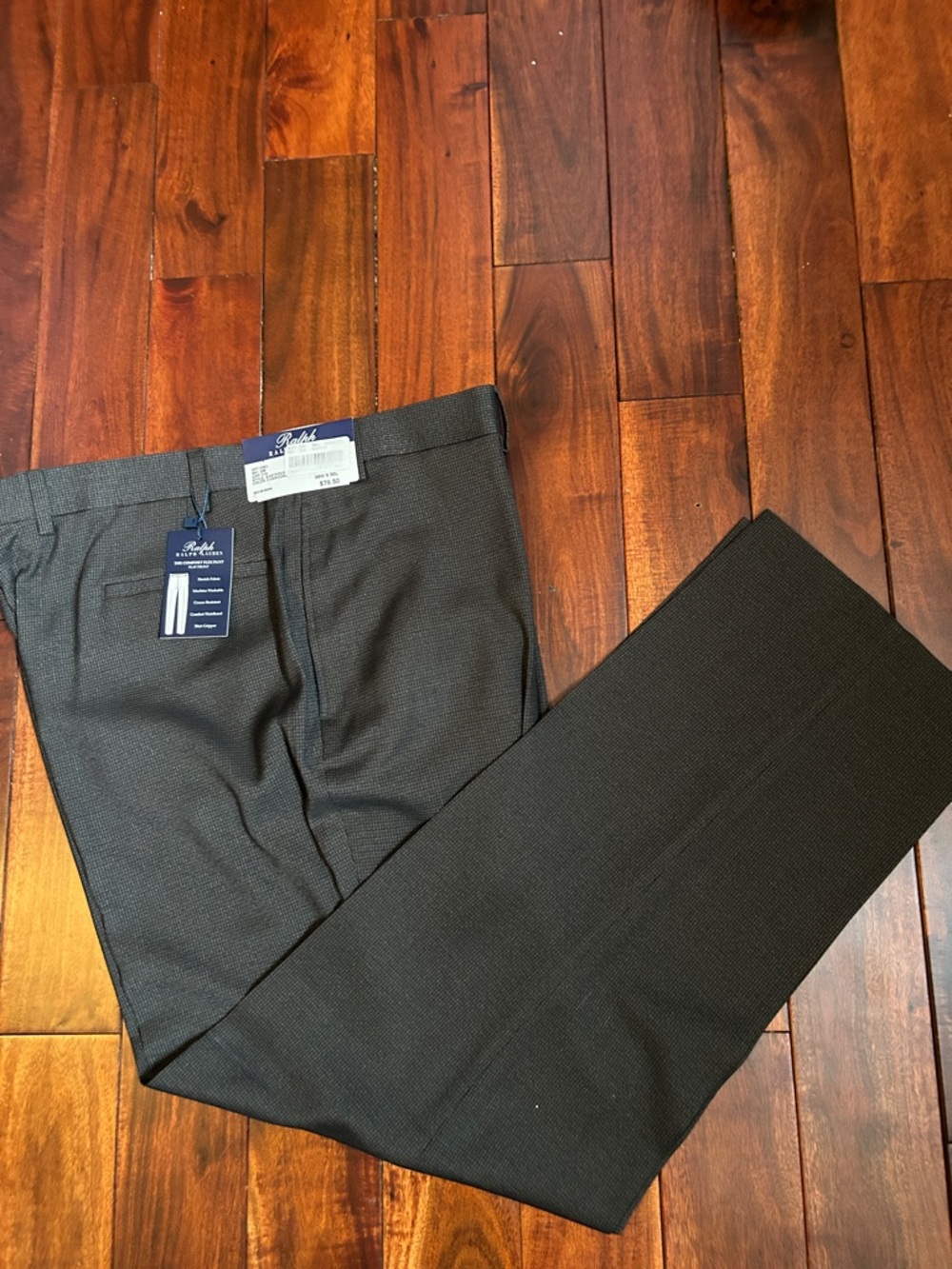 Ralph Lauren Men's Dark Charcoal Dress Pants